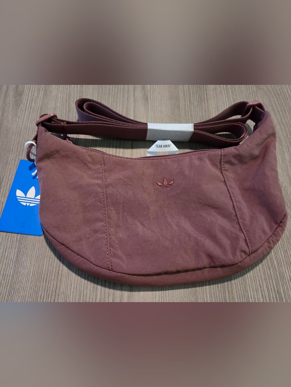 adidas Originals Mini Crescent Crossbody Quiet Crimson Women's Bag